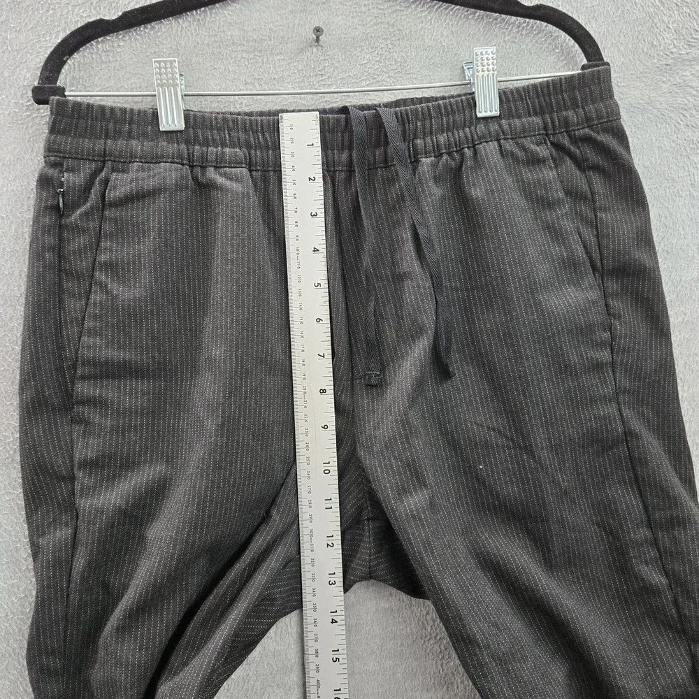 Abercrombie & Fitch Men Pants M Black Pinstripe Jogger Button 26